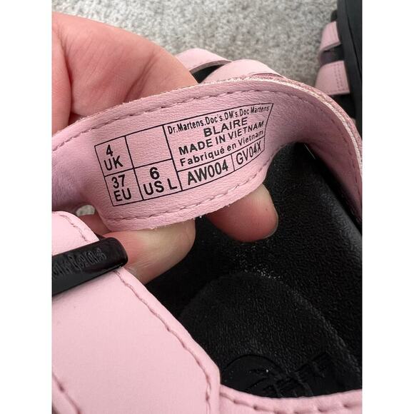 Dr Martens Womens Blaire Cambridge Fisherman Leather Sandals Pink Womens Size 6 - Picture 10 of 10